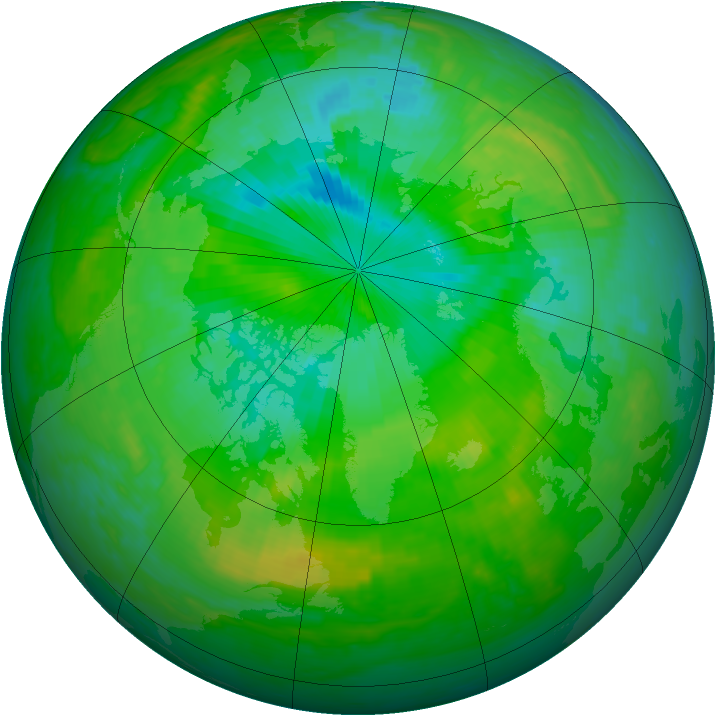 Arctic ozone map for 26 July 2001